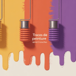 mur avec 3 couches de peinture et toujours des traces visibles