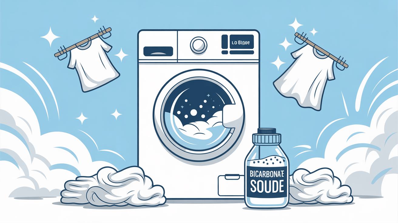 bicarbonate blanchir linge machine blancheur