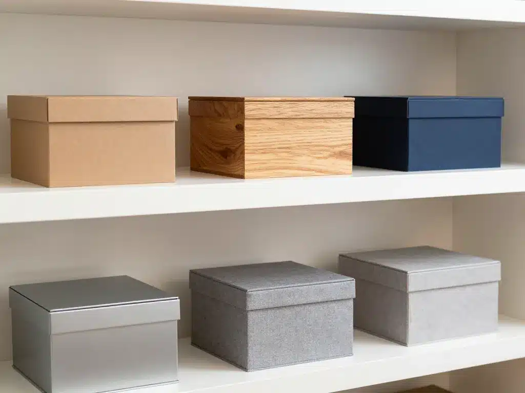 différents matériaux boite design selon usage