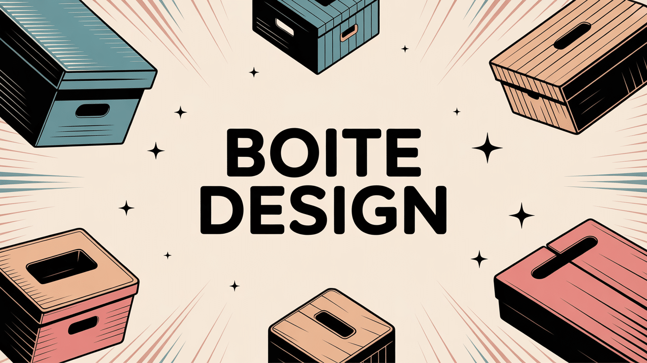 illustration vectorielle boite design moderne