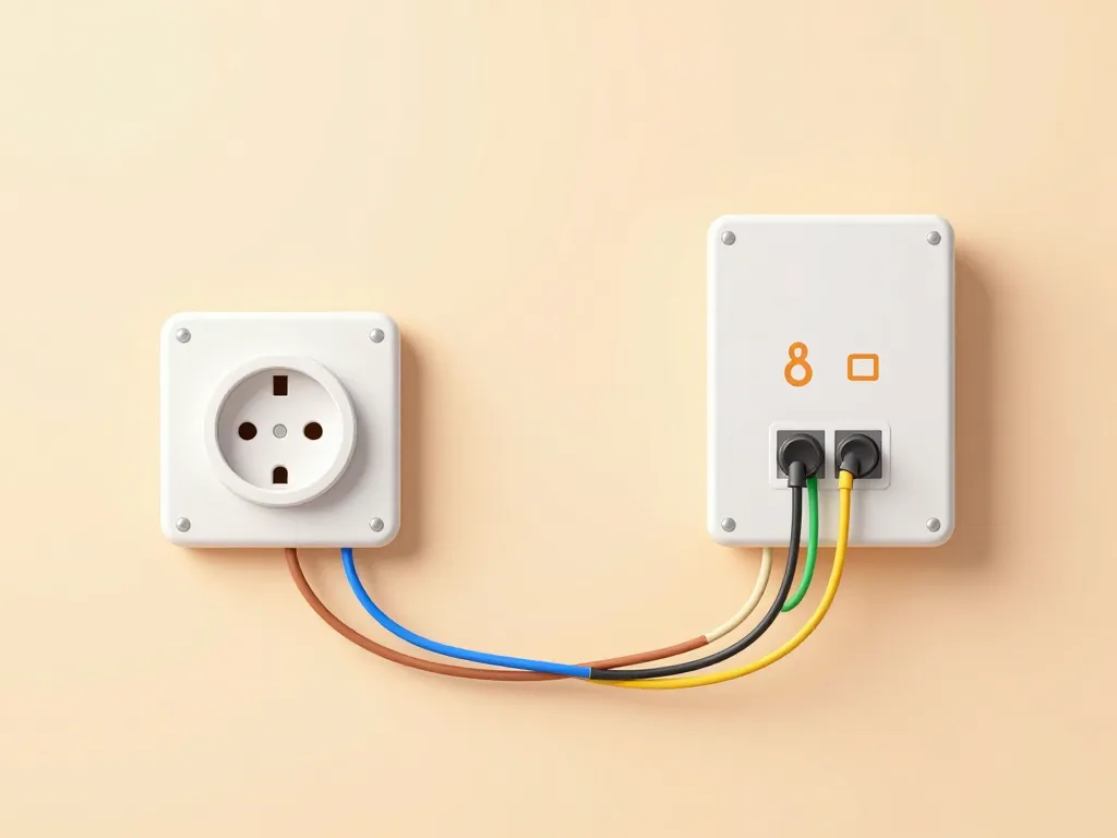 schéma branchement plaque induction 4 fils avec fil bleu marron noir vert-jaune