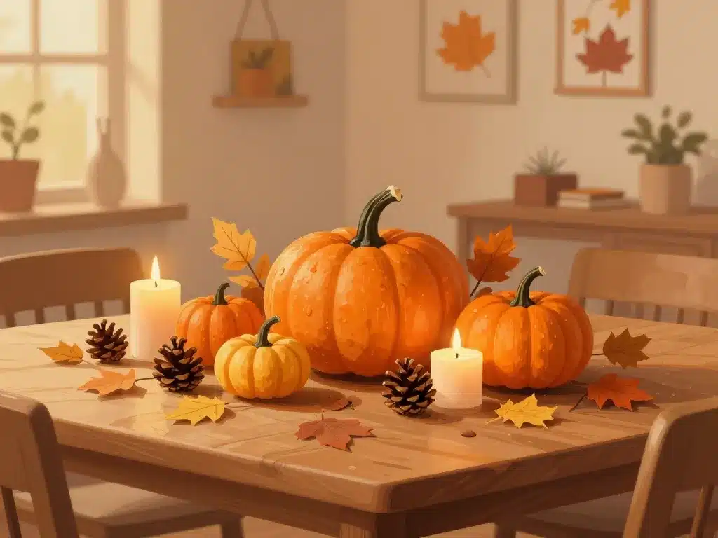 bricolage automne facile décoration maison centre de table DIY