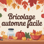 bricolage automne facile illustration chaleureuse table déco automnale