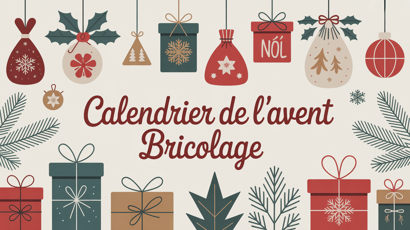 illustration calendrier de l'avent bricolage créatif