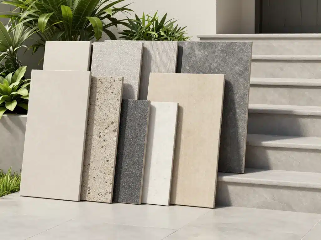 carrelage sur escalier exterieur textures antiderapantes