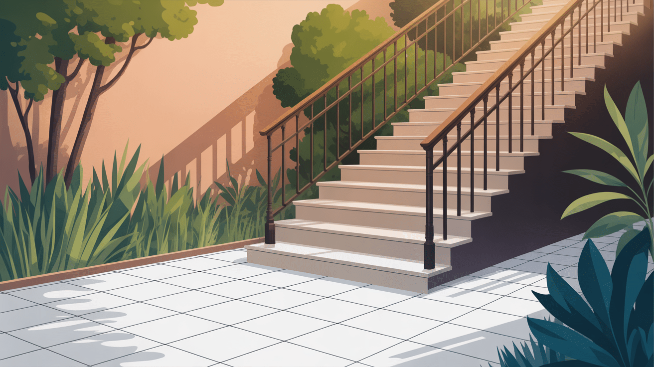 carrelage sur escalier exterieur robuste et design