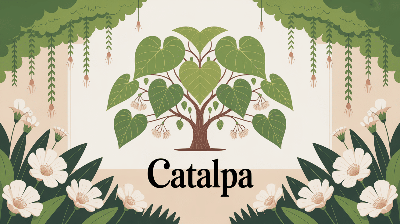 catalpa arbre d'ornement dans un jardin lumineux