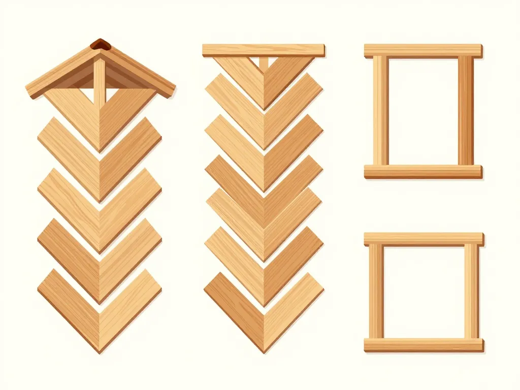 chevron dimension différentes sections bois et applications