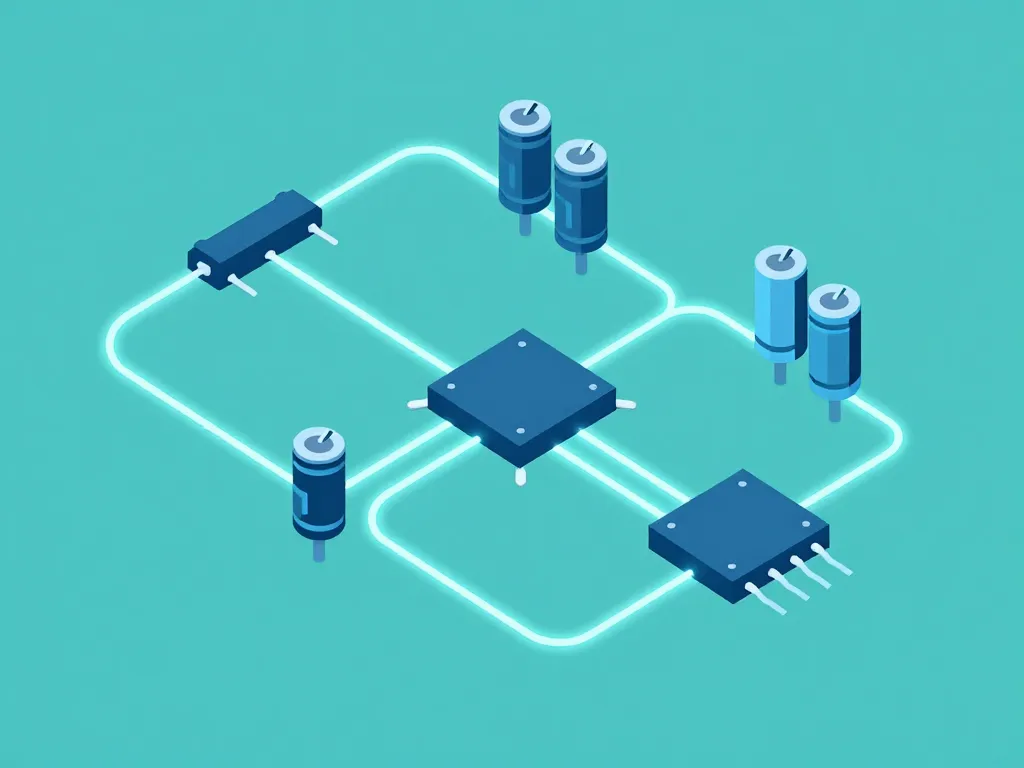 schéma des composants principaux d'un circuit electronique