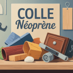 illustration colle néoprène sur différents matériaux