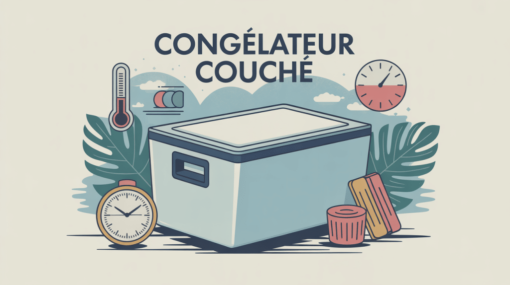 illustration transport et redémarrage congelateur couché combien de temps