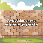 consolider un mur en pierre qui penche illustration sécurité jardin