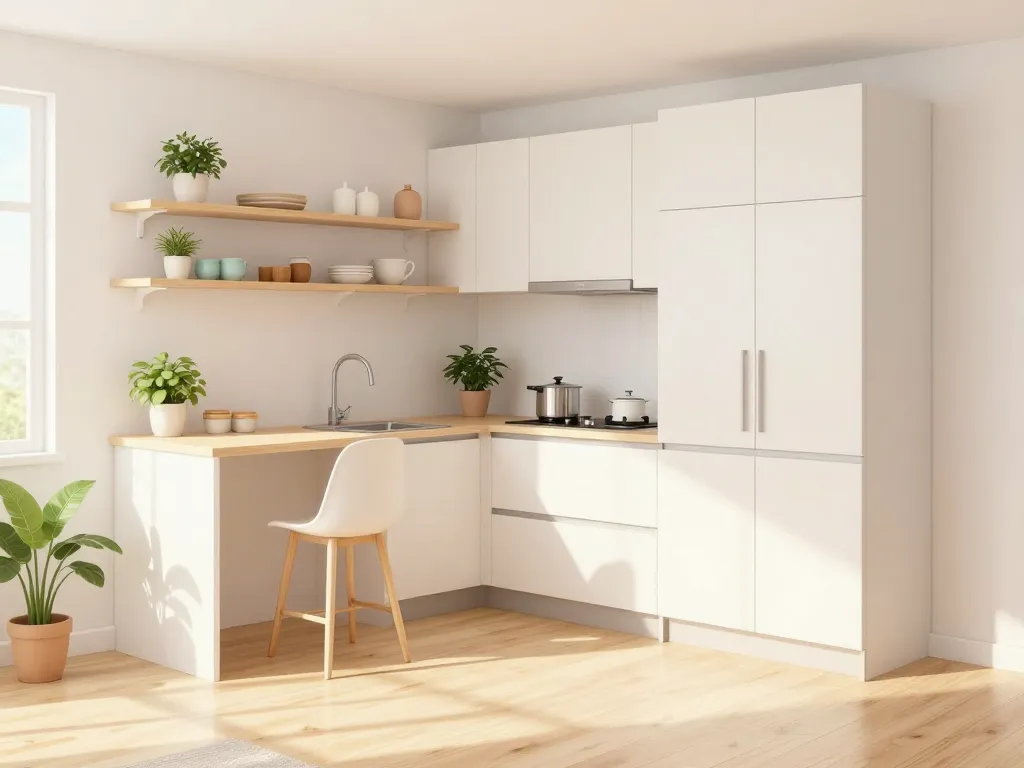 aménagement cuisine plume léger optimisé