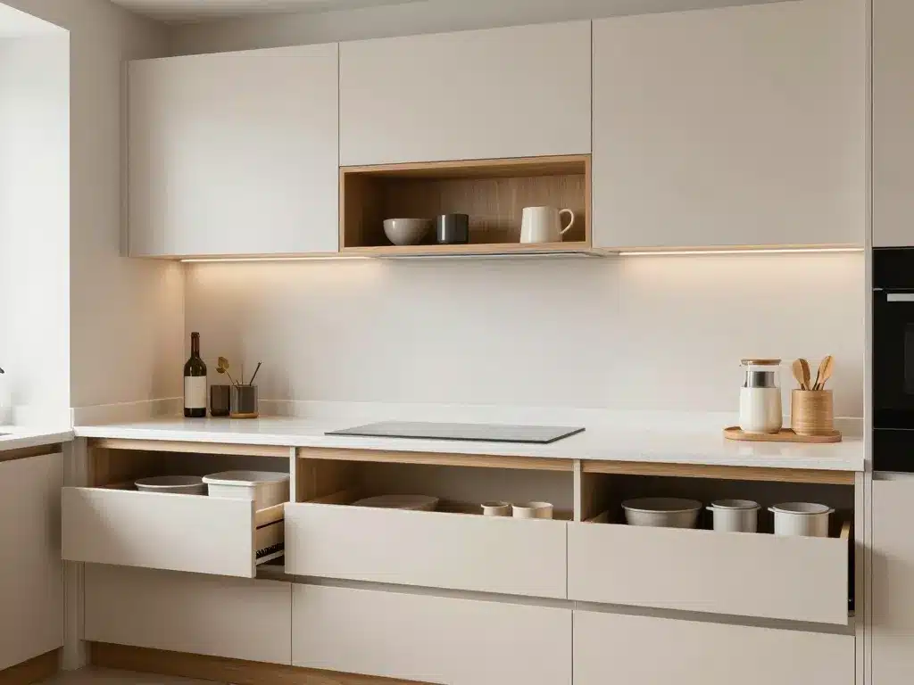 matériaux et rangements cuisine plume pratiques