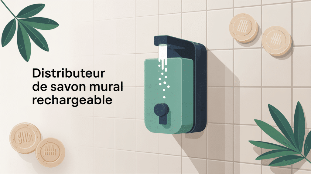 distributeur de savon mural rechargeable moderne mural salle de bain