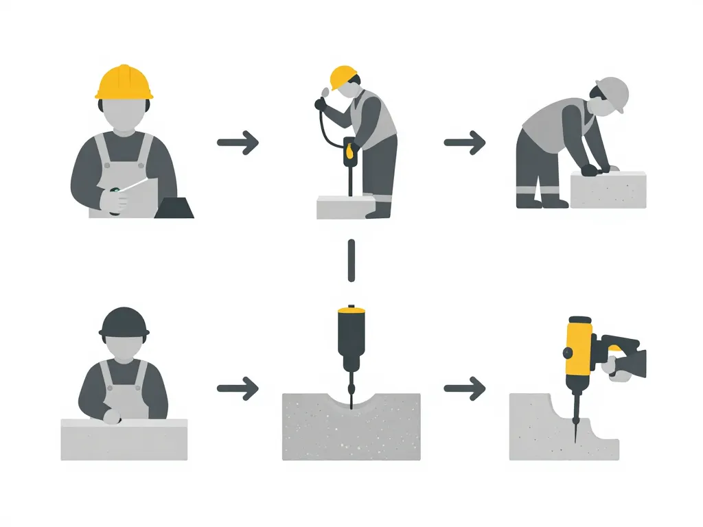 diagramme etapes carottage beton securite