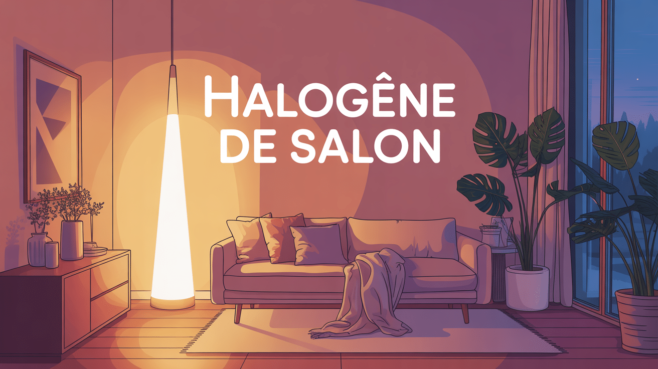 illustration halogene salon moderne lumineux