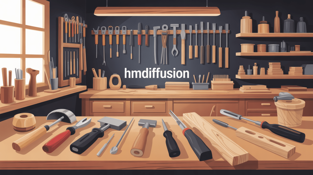 hmdiffusion illustration atelier outillage bois tournage