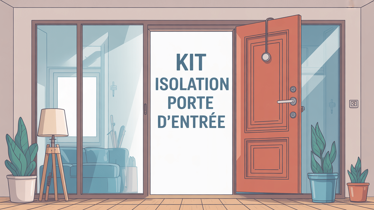 illustration kit isolation porte d'entrée moderne ambiance chaleureuse