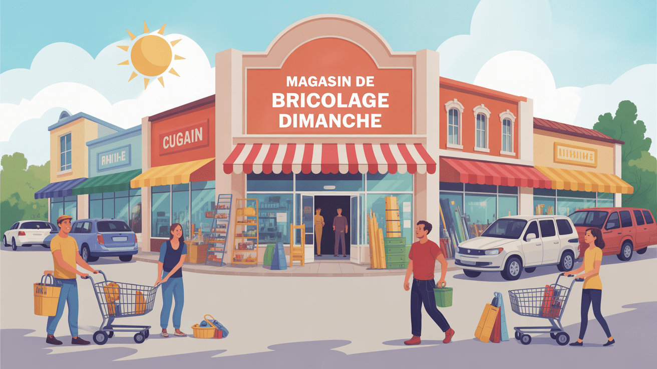 magasin bricolage ouvert ce dimanche devant magasins ambiance urbaine