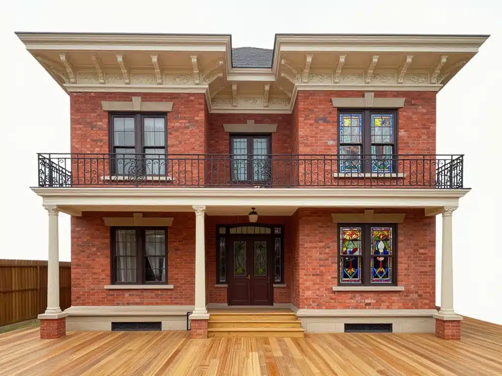 Détails architecturaux maison 1900 intérieure et extérieure