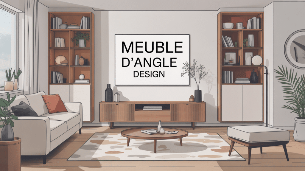 meuble d angle design optimisation espace salon illustration
