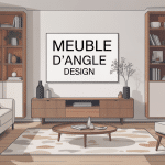 meuble d angle design optimisation espace salon illustration