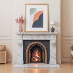 peindre du marbre cheminée illustration décorative