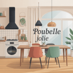 poubelle jolie design intégrée cuisine salon