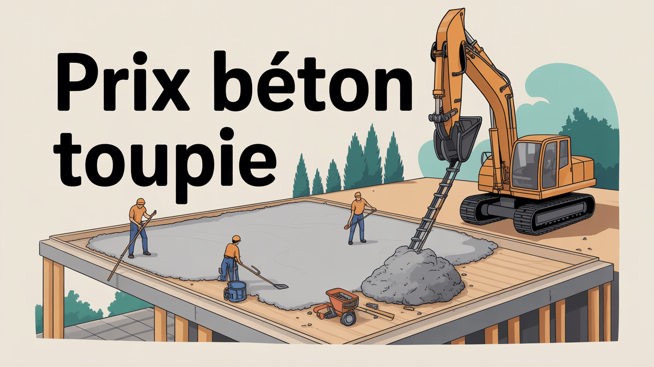 prix beton toupie livraison chantier illustration vectorielle
