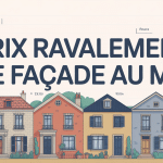illustration prix de ravalement de façade au m² maison textures