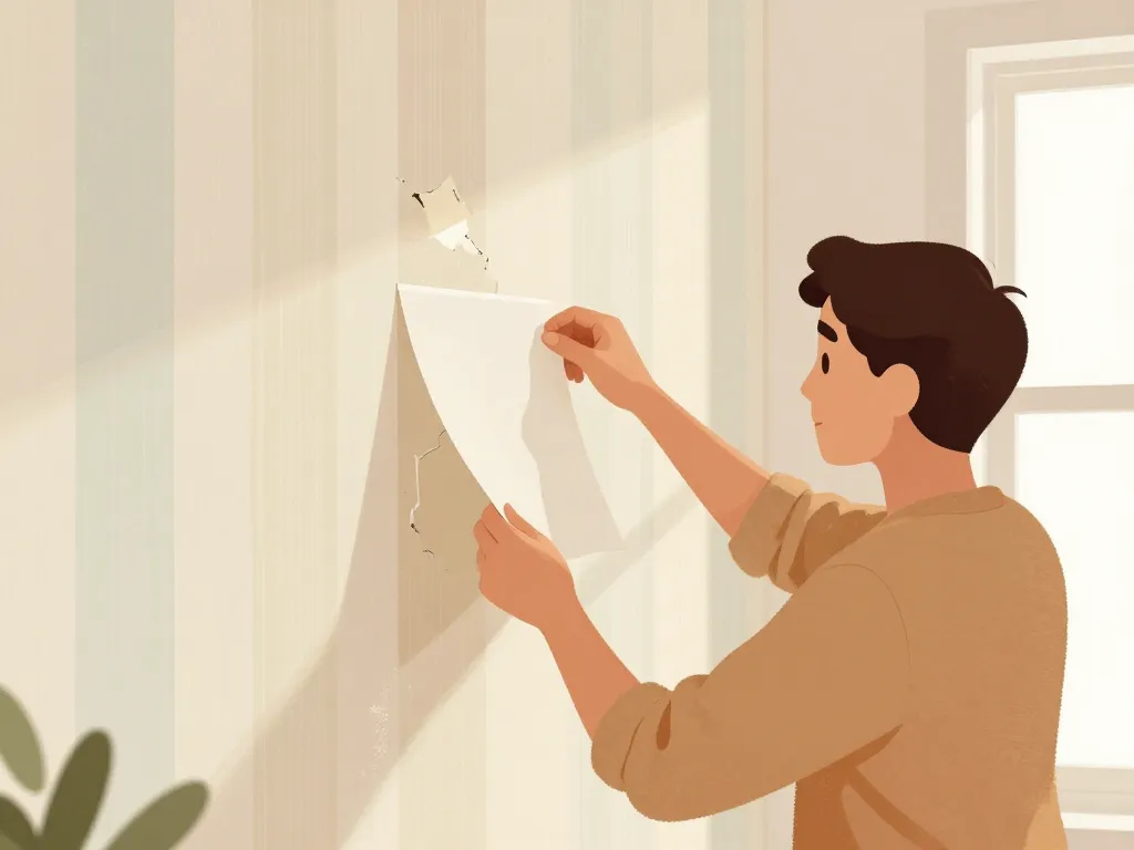 Évaluation chantier prix dépose papier peint type mur