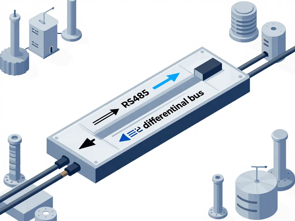 schéma rs485 différences bus série rs232 rs422