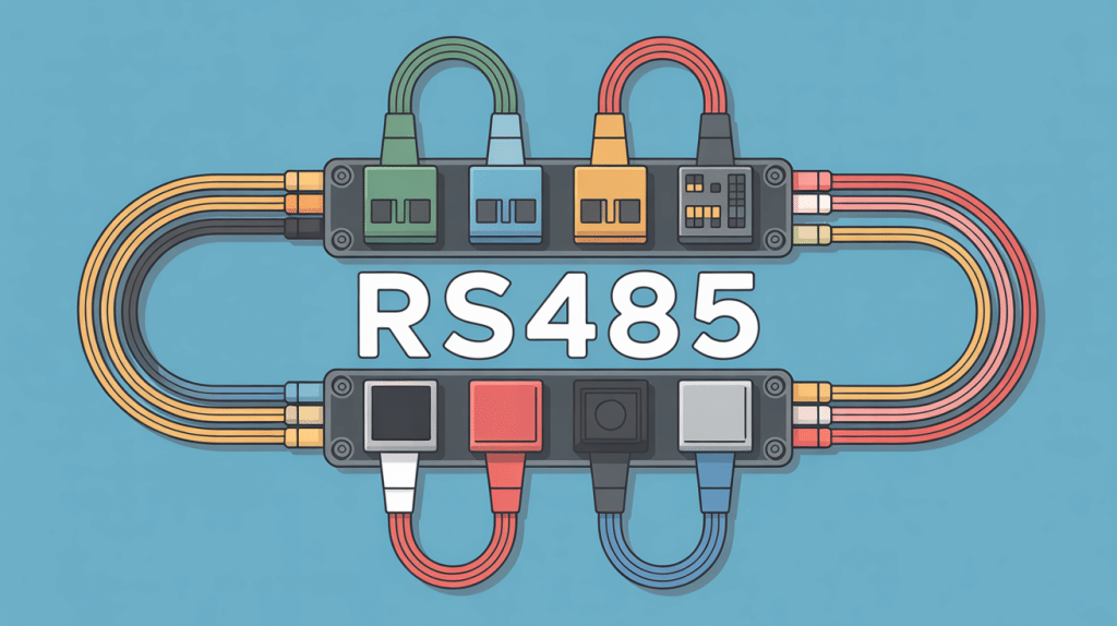 illustration rs485 bus série différentiel industrie domotique