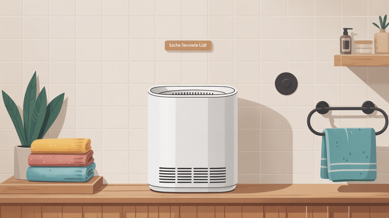 illustration de seche serviette lidl moderne minimaliste