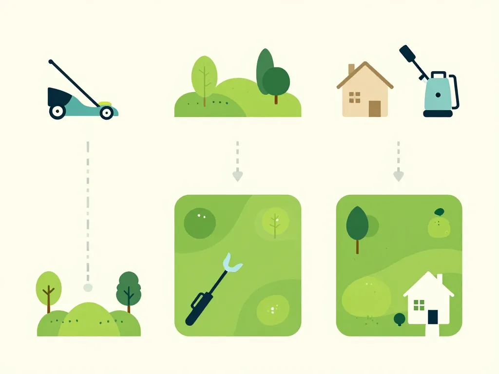 diagramme matériel Sterwins jardin usages tailles