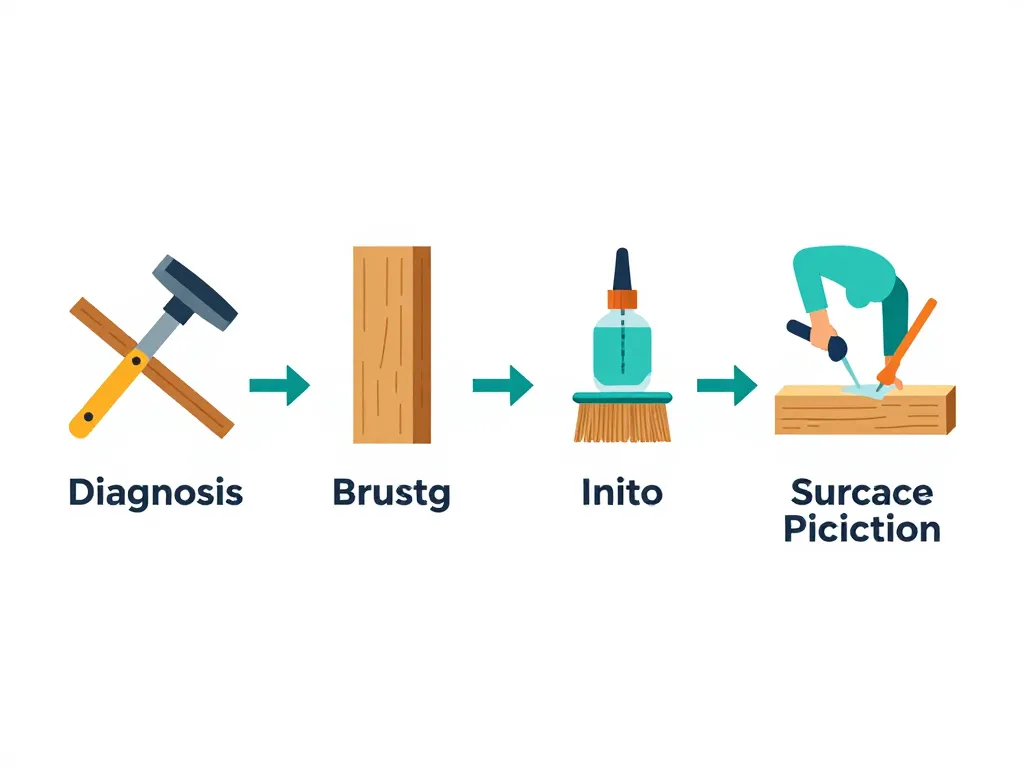 étapes traitement charpente professionnel diagramme