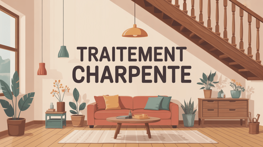 illustration traitement charpente charpente bois maison