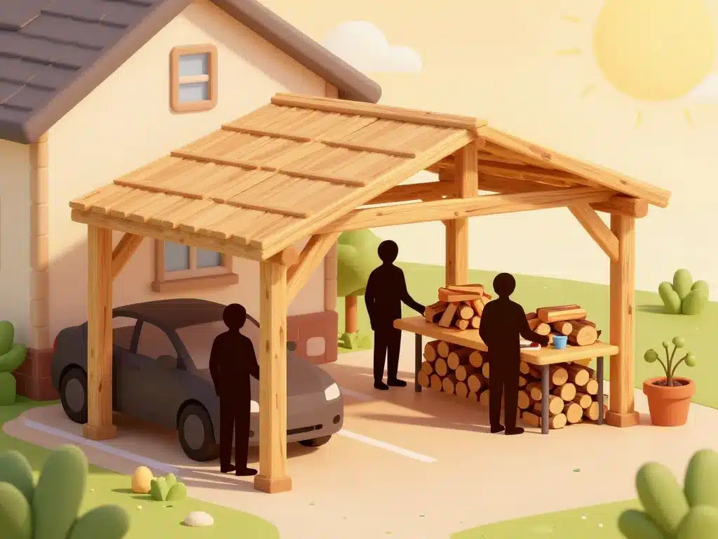 appenti en bois usages carport stockage atelier