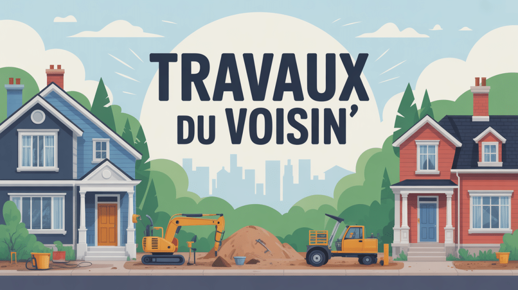 voisin travaux illustration paisible quartier