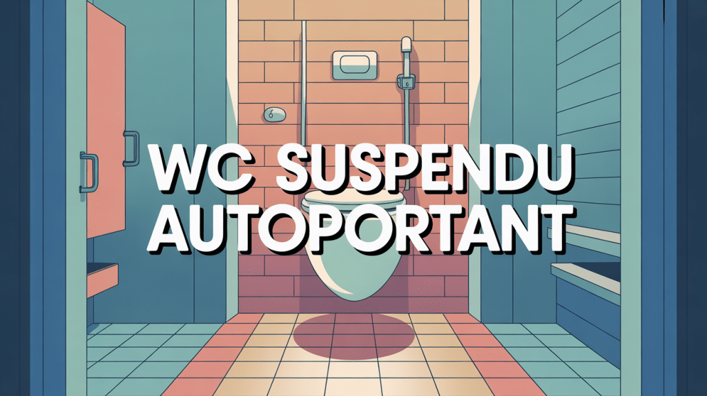 wc suspendu autoportant installé dans salle de bains design