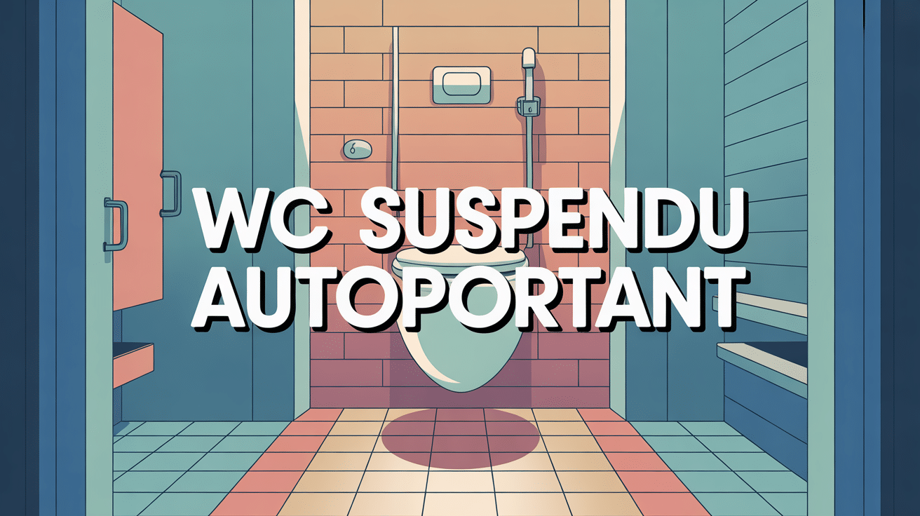 wc suspendu autoportant installé dans salle de bains design
