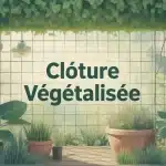 Clôture végétalisée : grillage avec écran végétal dense