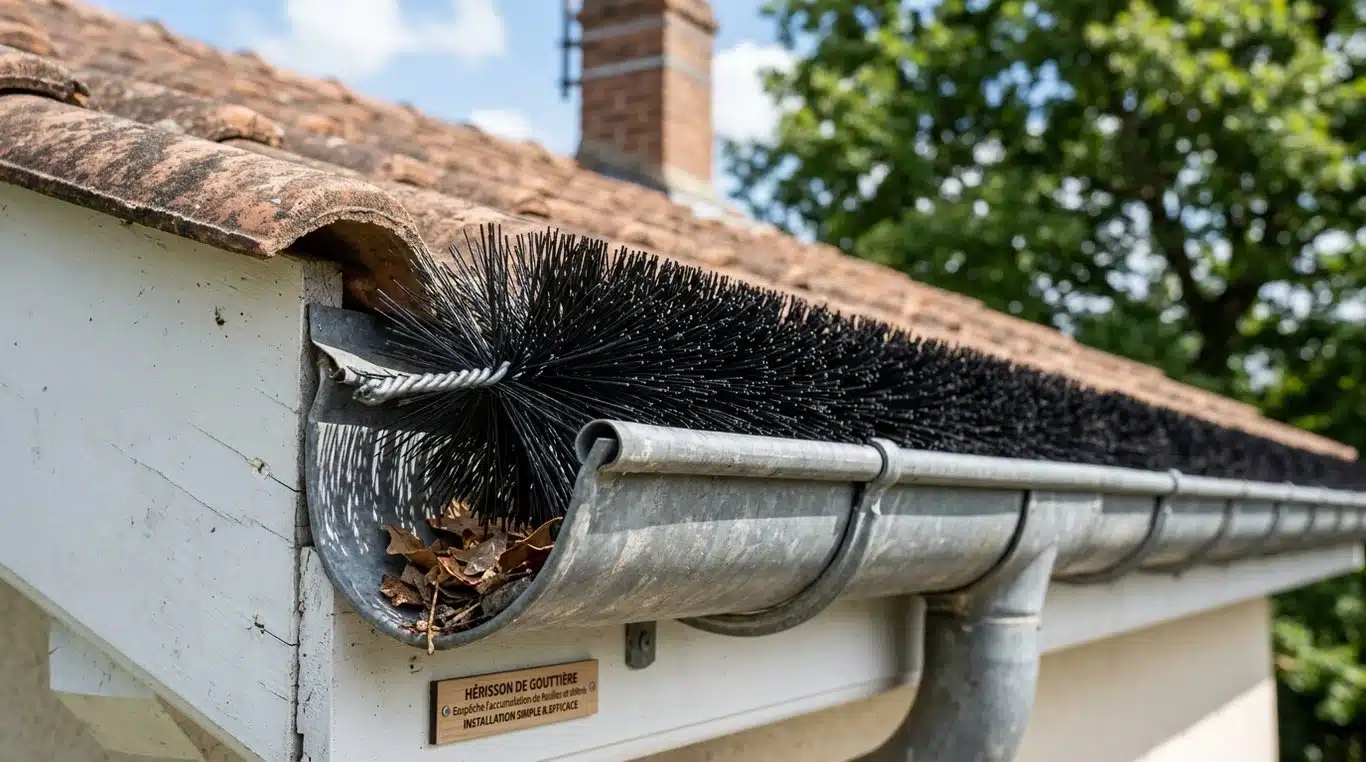 Installation d'un hérisson de gouttière dans une gouttière métallique