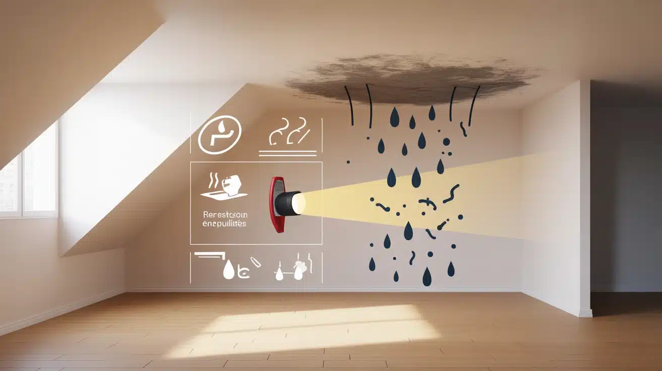 Moisissure au mur détectée : humidité et spores