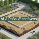 Illustration 3D de nivellement du terrain pour un sol stable