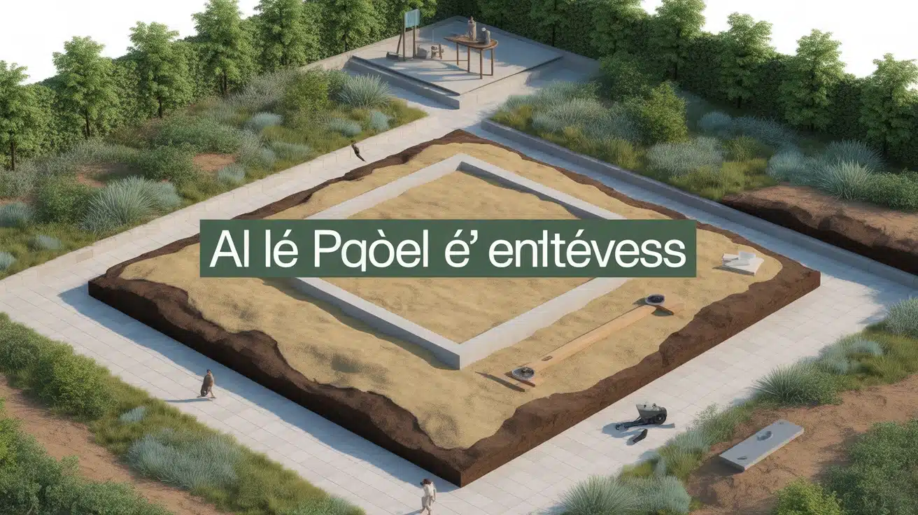 Illustration 3D de nivellement du terrain pour un sol stable