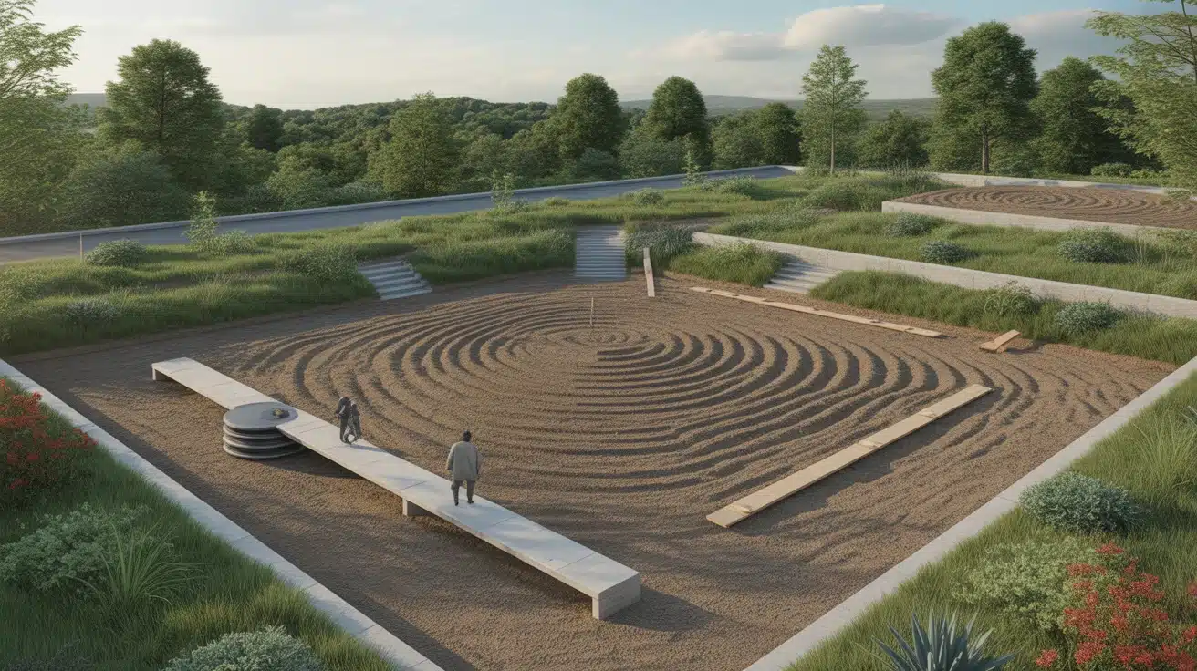 nivellement du terrain bosselé avec nivellement