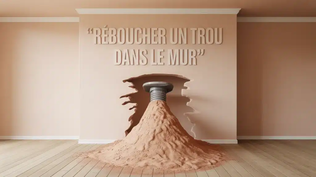 Reboucher un trou dans le mur avec enduit pour une finition invisible