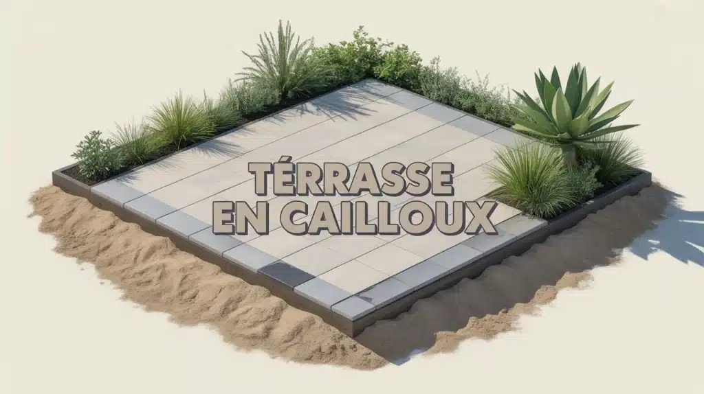 Terrasse en cailloux pour une pose durable et drainante